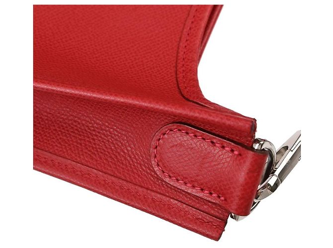 Hermès Bolsa Hermes Evelyne Gen I Epsom PM Vermelho - vista 7