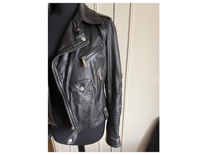 Dsquared2 leather jacket Black - view 2