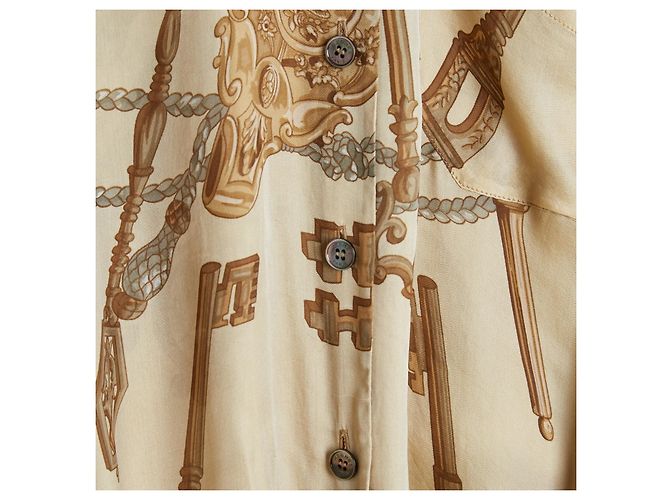 Hermès Les Clés Jean Paul Gaultier Seidenbluse Tunika - Ansicht 5
