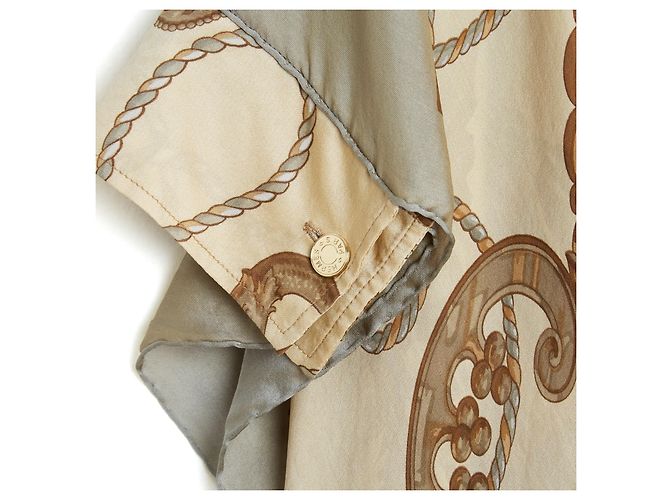 Hermès Les Clés Jean Paul Gaultier Seidenbluse Tunika - Ansicht 6