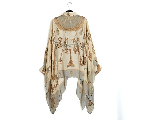 Hermès Les Clés Jean Paul Gaultier Seidenbluse Tunika - Ansicht 7