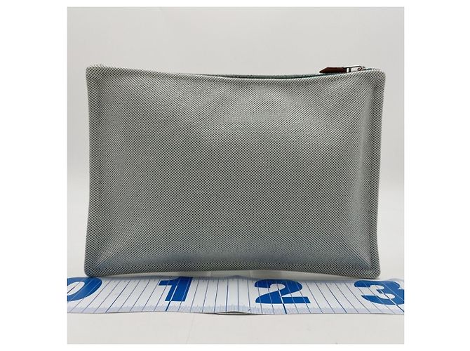 Hermès HERMES Hermes Pouch H Tissage Flat Blue Bag Blau - Ansicht 2