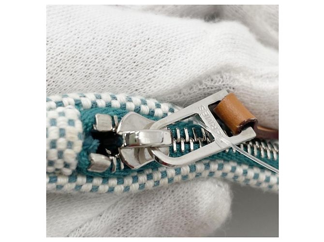 Hermès HERMES Hermes Pouch H Tissage Flat Blue Bag Blau - Ansicht 6