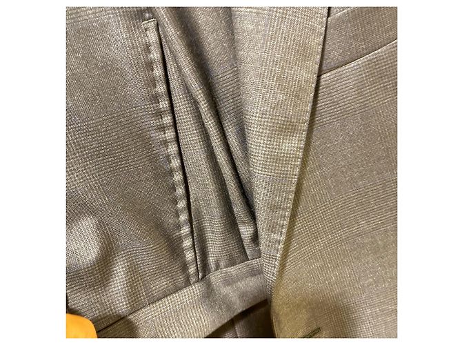 Fato Brunello Cucinelli em lã virgem cinza Azul marinho Azul escuro - vista 10