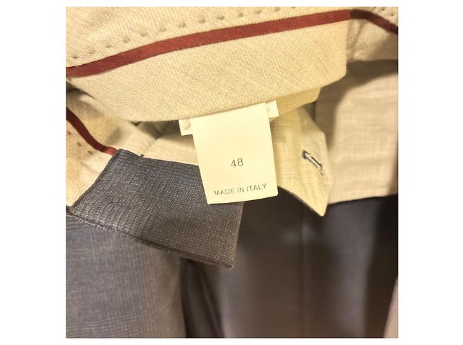 Fato Brunello Cucinelli em lã virgem cinza Azul marinho Azul escuro - vista 11