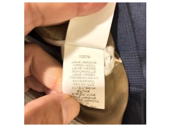 Fato Brunello Cucinelli em lã virgem cinza Azul marinho Azul escuro - vista 9