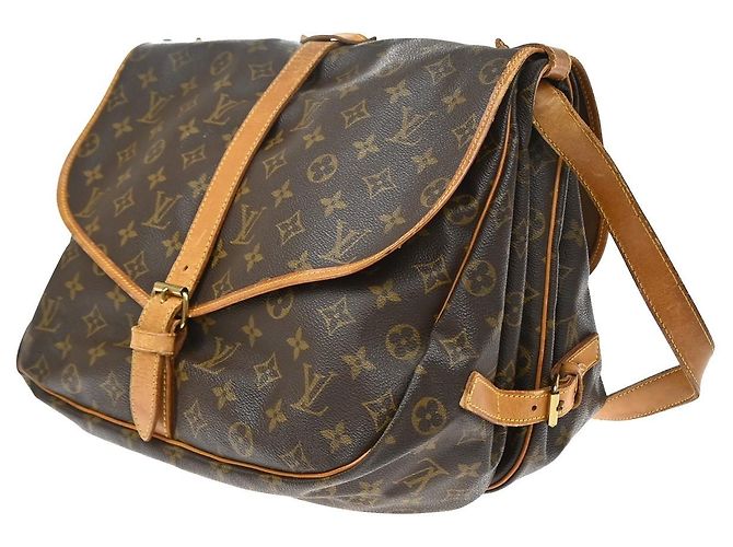 Louis Vuitton Saumur Monogram Canvas 35 Brown - view 3