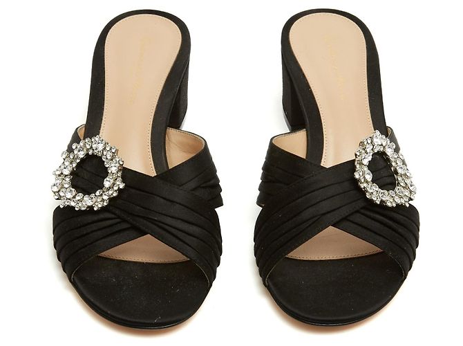 Gianvito Rossi Monroe Mules aus Satin Schwarz EU38.5 - Ansicht 2