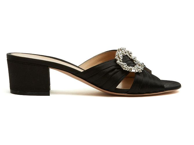Gianvito Rossi Monroe Mules aus Satin Schwarz EU38.5 - Ansicht 3