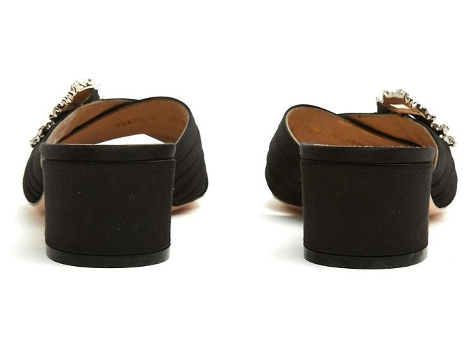 Gianvito Rossi Monroe Mules aus Satin Schwarz EU38.5 - Ansicht 4