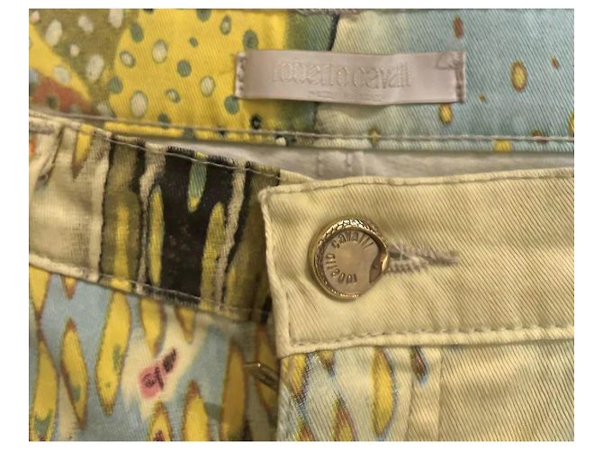Roberto Cavalli Pantaloni stampati con pappagalli e paillettes - vista 14