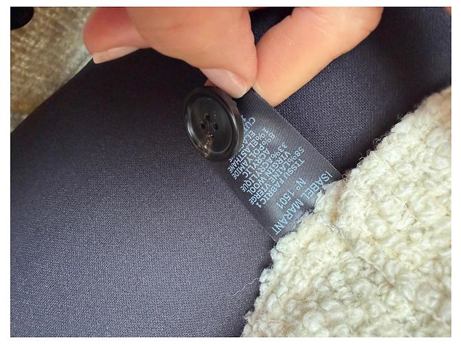 Giacca corta in tweed ecru e pelle ISABEL MARANT - vista 7