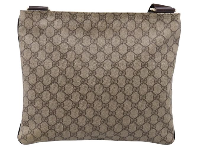 Sac Messenger Gucci avec fermeture éclair GG Coated Canvas Medium Beige - vue 2