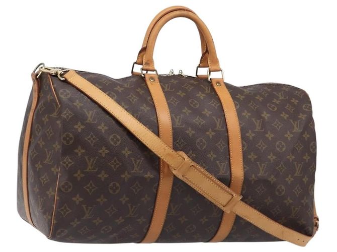 Louis Vuitton Keepall Bandouliere Monogram Canvas 50 Marron - vue 3