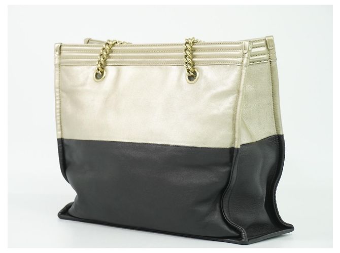 Chanel Boy Shopper de piel de becerro Large Dorado - vista 2