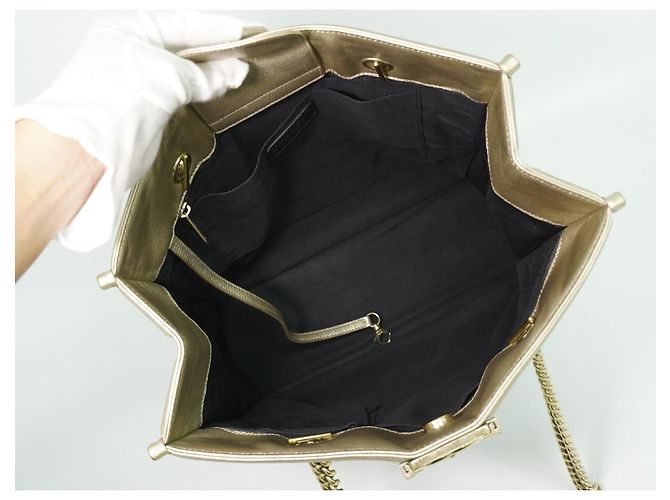 Chanel Boy Shopper de piel de becerro Large Dorado - vista 4
