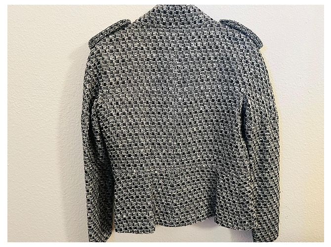 Timeless Giacca Chanel in tweed bianco e nero - vista 3