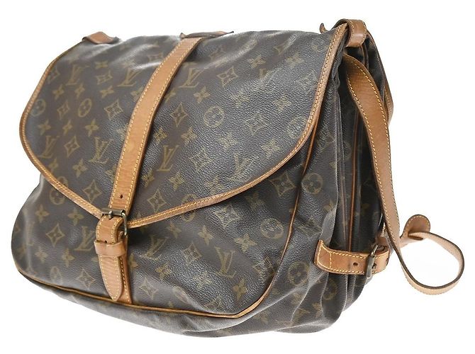 Louis Vuitton Saumur Monogram Canvas 35 Brown - view 3