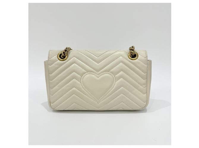Gucci GG Marmont Patent Small Blanco - vista 2