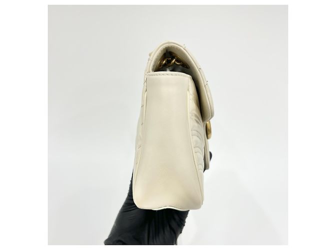 Gucci GG Marmont Patent Small Blanco - vista 3