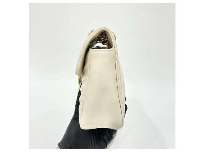 Gucci GG Marmont Patent Small Blanco - vista 4