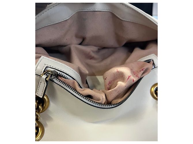 Gucci GG Marmont Patent Small Blanco - vista 6