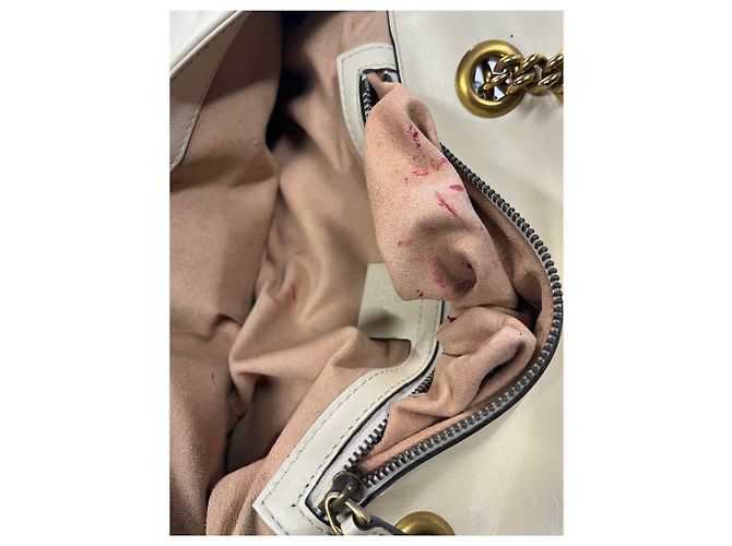 Gucci GG Marmont Patent Small Blanco - vista 7