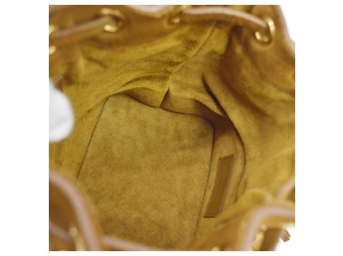 Autre Marque Saint Laurent Fringe Emmanuelle Bucket Suede Mini Castaño - vista 3