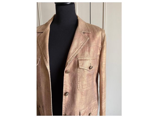 Chanel Jacke aus Leinen und Seide - Ansicht 2