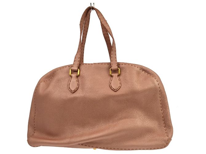 Fendi Selleria Handle Leather Rosa - vista 2