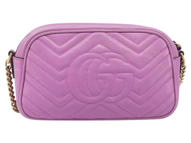 Gucci GG Marmont Chain Matelasse Leather Mini Rosa - vista 2