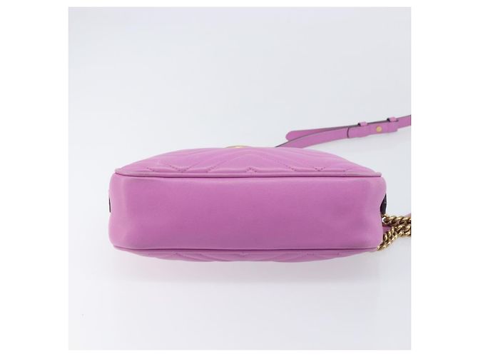 Gucci GG Marmont Chain Matelasse Leather Mini Rosa - vista 4