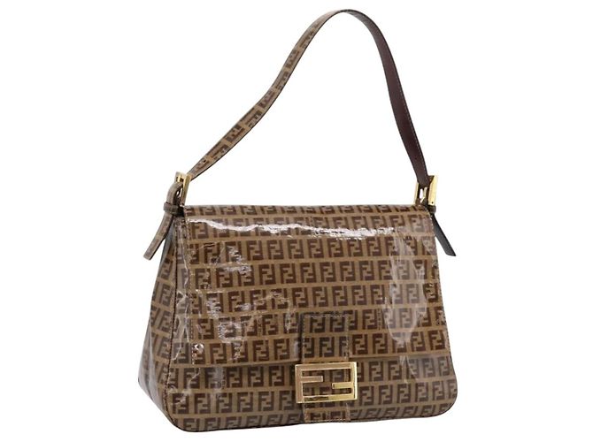 Borsa Fendi Baguette in pelle verniciata Medium - vista 3
