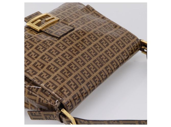Borsa Fendi Baguette in pelle verniciata Medium - vista 7