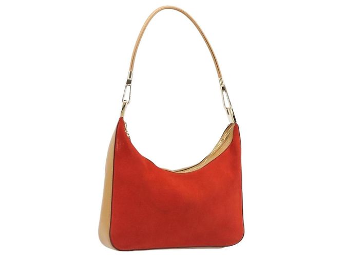 Gucci Vintage Hobo Suede and Leather Small - vista 3