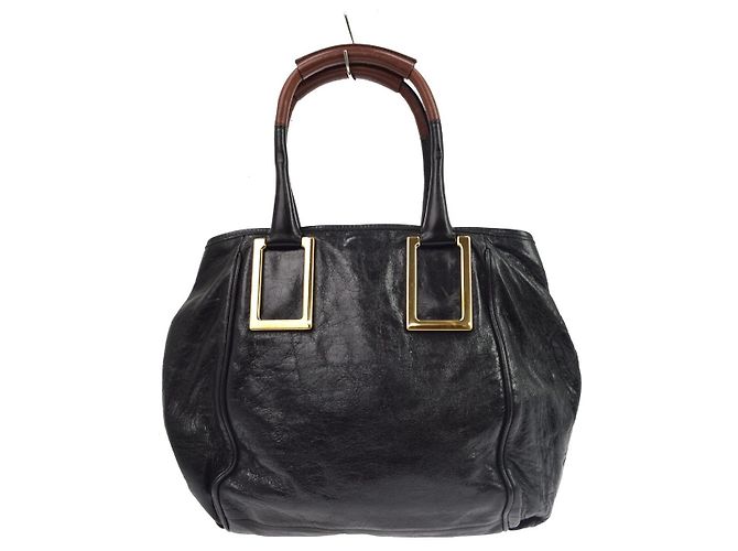 Chloé Ethel Borsa in pelle nera Nero - vista 2