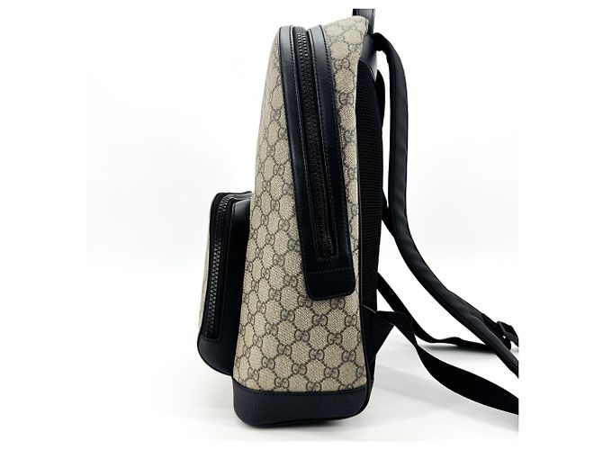 Gucci Medium GG Coated Canvas con tasca zip Nero - vista 3