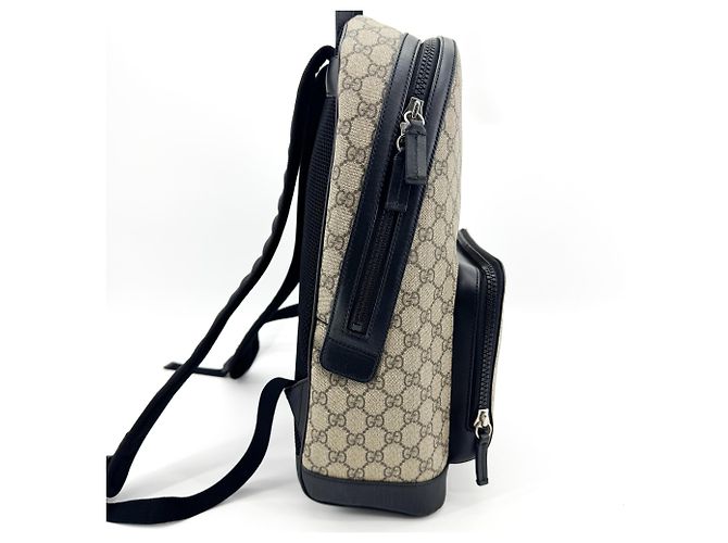Gucci Medium GG Coated Canvas con tasca zip Nero - vista 4