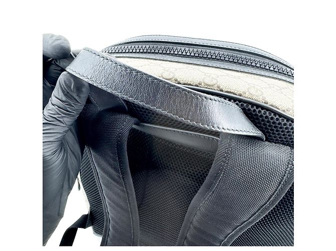 Gucci Medium GG Coated Canvas con tasca zip Nero - vista 7