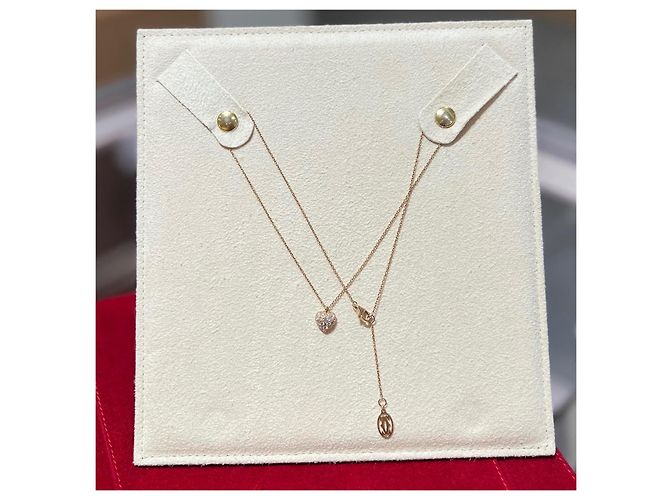 Collana Cuore con Diamanti Cartier in Oro Rosa D'oro - vista 3