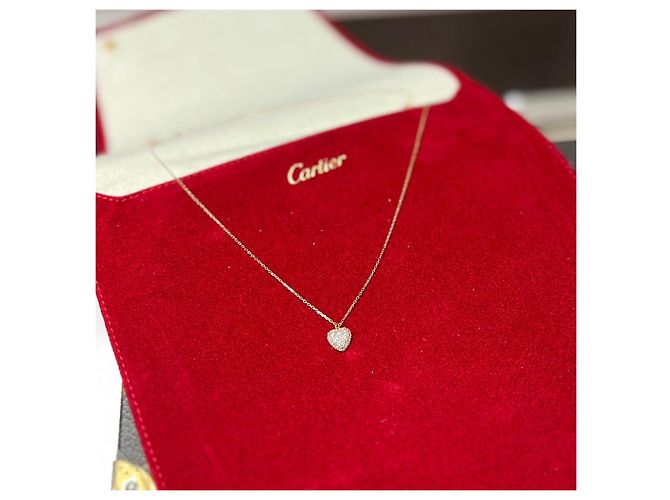 Collana Cuore con Diamanti Cartier in Oro Rosa D'oro - vista 5