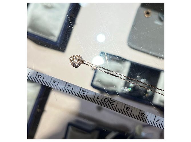 Collana Cuore con Diamanti Cartier in Oro Rosa D'oro - vista 7