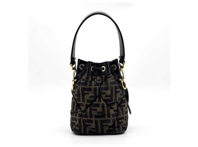 Fendi Mon Tresor Bucket Zucca Quilted Silk Mini - vista 2