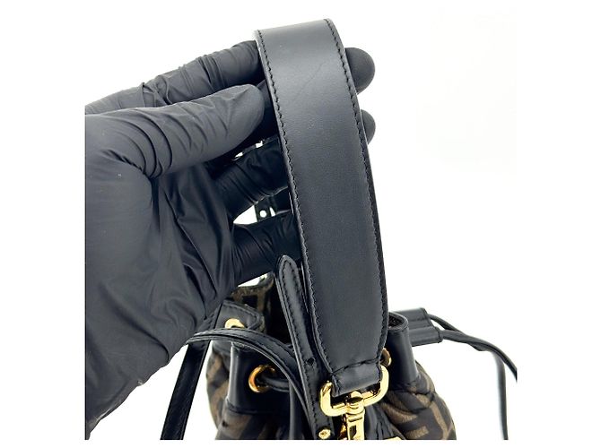 Fendi Mon Tresor Bucket Zucca Quilted Silk Mini - vista 7