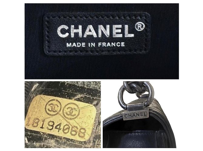 Bolsa Chanel Boy Flap Medium Edinburgh Celtic Knot Preta Preto Hardware prateado - vista 10