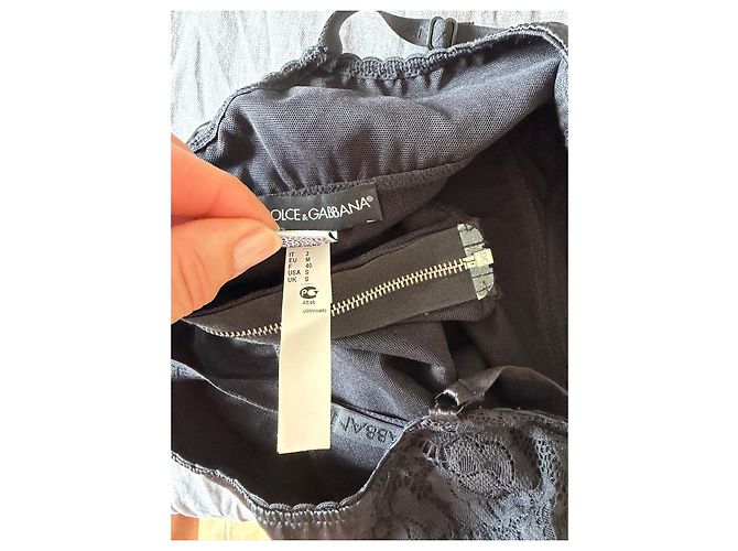 Corset de cetim e renda preto Dolce & Gabbana - vista 3