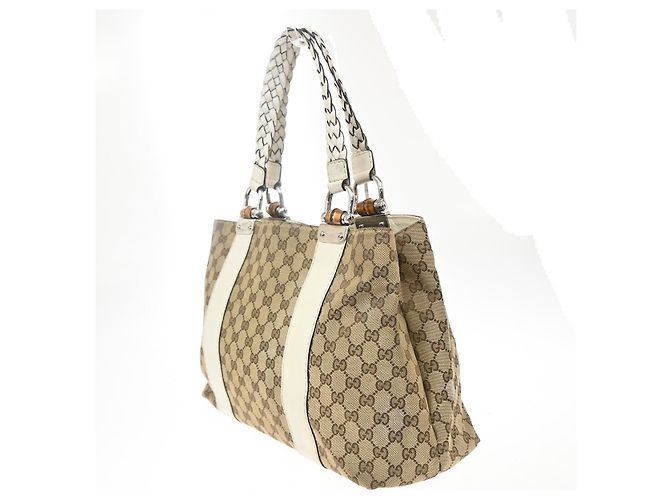 Gucci Bamboo Bar GG Canvas Large Beige - Ansicht 4