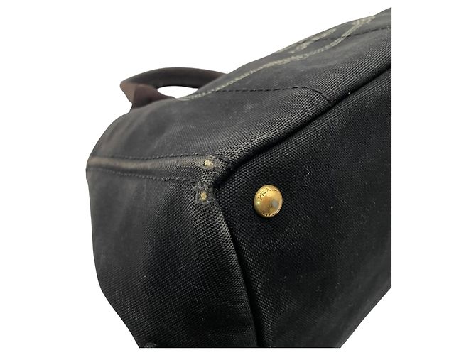 Tote Sac cabas Prada en toile noire - vue 10