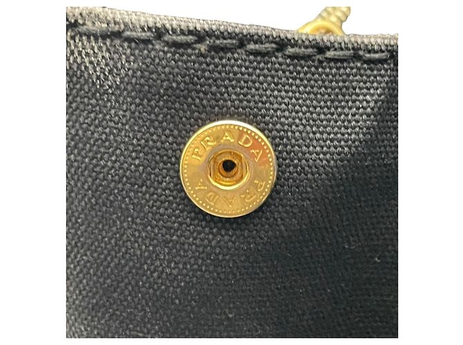 Tote Sac cabas Prada en toile noire - vue 19