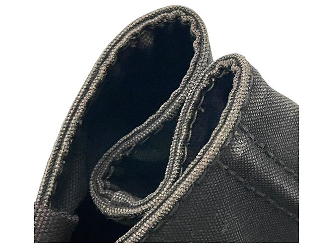 Tote Sac cabas Prada en toile noire - vue 23